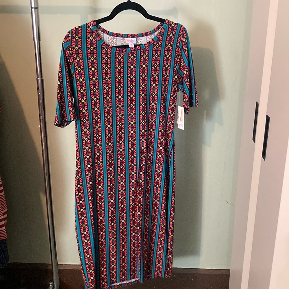 Lularoe medium multi colored Julia dress